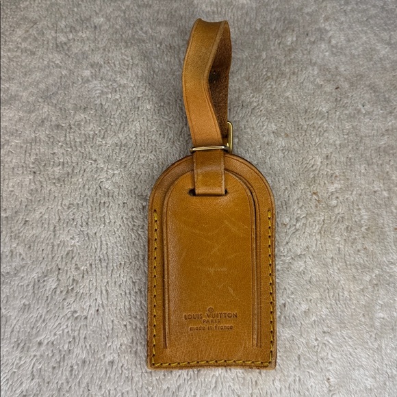 Vintage Louis Vuitton Luggage Tag and Poignier in Vachetta Leather (14E) - Picture 3 of 7